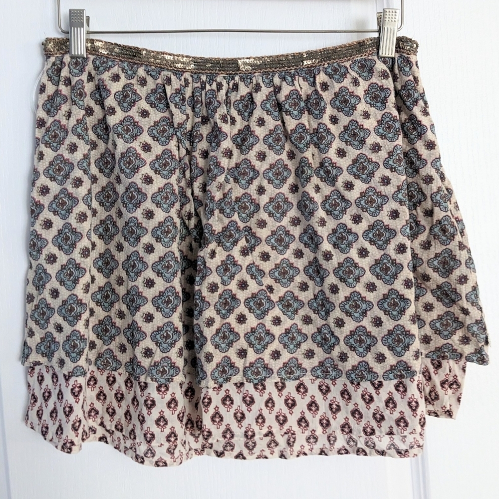 Scotch & Soda Paradise cove Skirt cotton Mini Flowy Geometric small